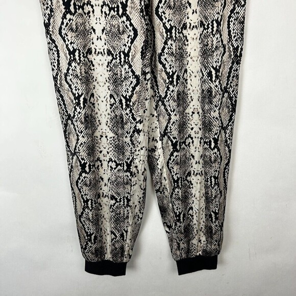 Cami NYC Size Small Zoe Silk Joggers Pants Snakeskin Python Beige - Picture 4 of 7
